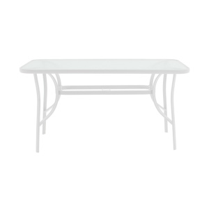 Set masă și scaune de exterior, 5 Piese, Model Sussie-Ensure, Alb, 120x70x70 cm - Img 6