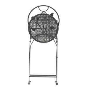 Set Masa si Scaune Gradina Antracit 3 Piese Gri Inchis Antique - Img 10
