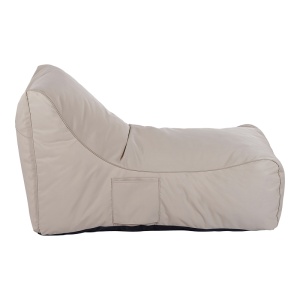 Șezlong Tip Puf Otenda, Interior/Exterior, Bej, 67x110x65 cm - Img 2