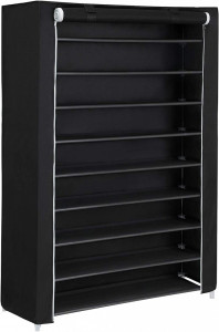 Suport pantofi Model Deandre, Negru, 100x28x162 cm - Img 2