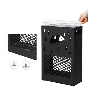 Suport pentru umbrele, Songmics, Negru, 28.5x12.2x41 cm - Img 7