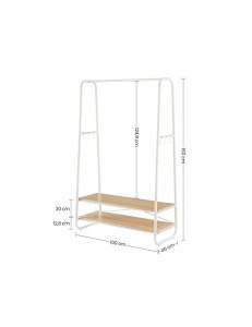 Suport umerase, Vasagle, Maro Rustic, RGR112B01, 100 x 45 x 160 cm - Img 18