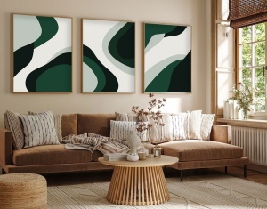 Tablou, 3 bucati Huhu204 Multicolor 50x70 cm - Img 2