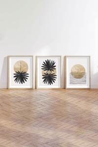 Tablou, 3 bucati Huhu210 Multicolor 50x70 cm - Img 5