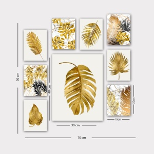 Tablou, 9 bucati 9MDF05YS Multicolor 30x40 cm - Img 2