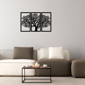 Tablou din lemn si metal Agac Negru 66x105 cm - Img 1