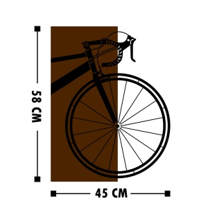Tablou din lemn si metal Bisiklet Nuc 45x58 cm - Img 3
