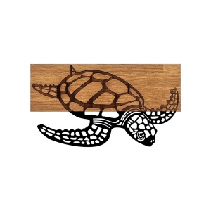 Tablou din lemn si metal Caretta Negru 58x3x32 cm - Img 4