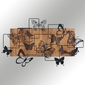 Tablou din lemn si metal Legendary Negru 73x42.5 cm - Img 4