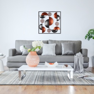 Tablou metalic Aurora Multicolor 55x55 cm - Img 2