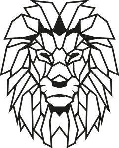 Tablou metalic Lion Negru 40x50 cm - Img 2