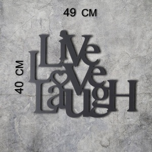 Tablou metalic Live Negru 40x49 cm - Img 4