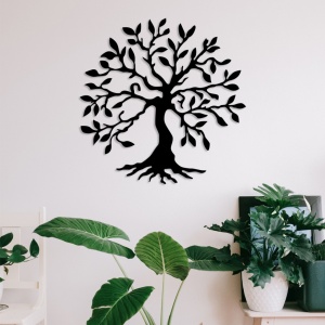 Tablou metalic Tree Negru 60x60 cm - Img 2