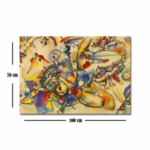 Tablou Viola Flow Multicolor 70x100x3 cm - Img 4