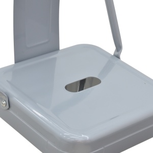 Taburet de bar pentru exterior, Model Utopia, culoare gri mat, Polipropilena, 42x42x97 cm - Img 6