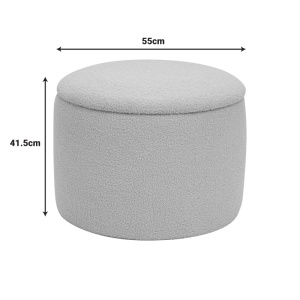 Taburet Roundy, bej, 55x41.5 cm - Img 3