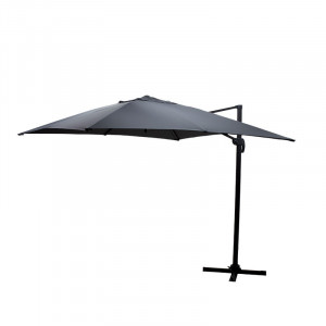 Umbrela de gradina suspendata cu rotatie de 360 de grade Raffaella aluminiu 3x3m antracit - Img 1