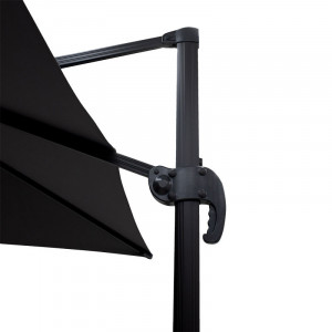 Umbrela de gradina suspendata cu rotatie de 360 de grade Raffaella aluminiu 3x3m antracit - Img 4