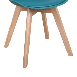 ASA CUM E!! Scaun Model Gaston, Albastru/Natur, 43x51x75 cm - Img 11