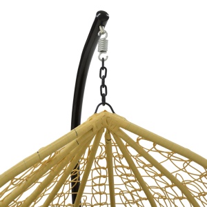 Balansoar de Gradina Model Zafer, Natural/Negru, 106x103x200 cm - Img 4