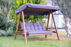 Balansoar dublu Pera 2000 Antracit 200x110x180 cm - Img 2