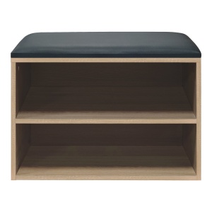 Bancă cu suport pantofi Kiana, natural, 60x32x44 cm - Img 3