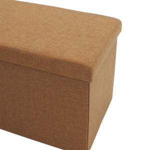 Bancuta hol cufar cu spatiu de depozitare Greatness material bej 76x38x38cm - Img 4