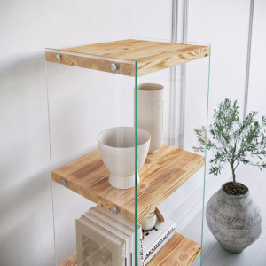 Biblioteca Model Niagara, Natur, 40x35x120 cm - Img 3