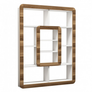 Biblioteca Model Orkide, Alb/Nuc, 108.4x140x21.8 cm - Img 3