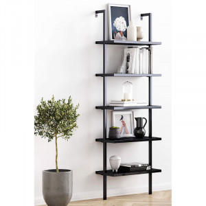 Biblioteca Pako World, Model Harris, 70x22x200 cm, Negru - Img 2
