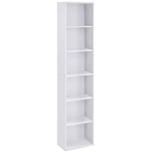 Biblioteca, Vasagle, Transparent-Alb, 40x24x178.5 cm - Img 2