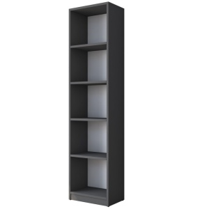 Birou cu Biblioteca Salvador, model HA116, 160x161.8x45 cm, Nuc/ Antracit - Img 9