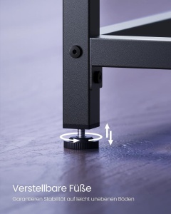 Birou Gaming Vasagle, model Miriam, 120x60X75 cm, Negru - Img 7