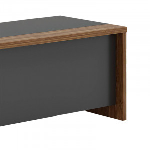Birou pe colt reversibil Oscar nuc - carbune 200x188,6x76cm - Img 5
