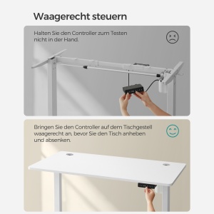 Birou reglabil Songmics Alb 120x60x119 cm - Img 7