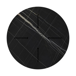 Blat de masă Relian, HPL, 12 mm grosime, aspect marmorat, negru, Ø69 cm - Img 3