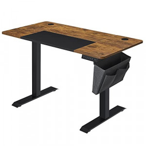 Cadru pentru Birou Songmics, model Eric, 120x72-120x60 cm, Maro antichizat/Negru - Img 5