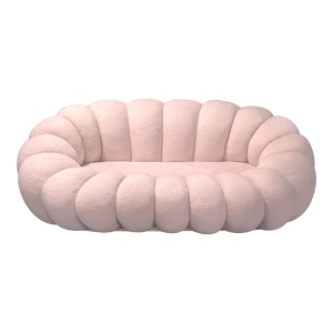 Canapea 3 Locuri Embrace, roz, 180x105x65 cm - Img 4