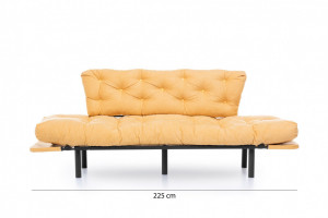 Canapea Extensibila, 3 Locuri Nitta Triple Mustard - Img 5