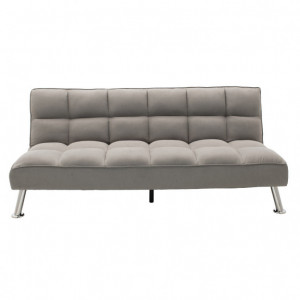 Canapea extensibila 3 locuri Rebel cu material textil de culoare gri deschis 189x92x82cm - Img 2