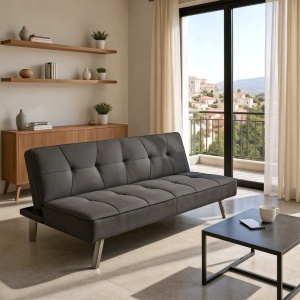 Canapea Extensibila 3 Locuri Travis, antracit, 175x83x74 cm