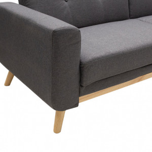 Canapea extensibila cu 3 locuri, gri Carmelo 214x80x86cm - Img 6
