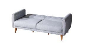 Canapea extensibila cu 3 locuri Model Aria, Gri - Img 6