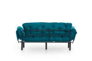 Canapea extensibilă cu 3 locuri Nitta Verde inchis 225x70 cm - Img 13