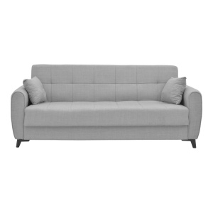 Canapea Extensibila Lincoln, gri deschis, 3 locuri, 225x75x85 cm - Img 3