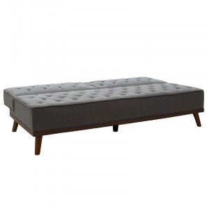 Canapea extensibila Marco material textil gri 180x80x80cm - Img 3