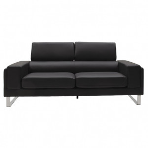 Canapea Shea 3 Locuri Negru 198x80x87 cm - Img 2