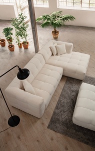 Colțar modular dreapta Cady Bej 300x150x72 cm - Img 2