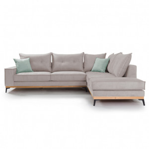 Coltar Stanga Luxury II Elephant - Ciel - Negru 290x235x90 cm - Img 2