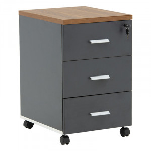 Comoda mobila Model Eugene, Nuc/Antracit, 40x48x63 cm - Img 1